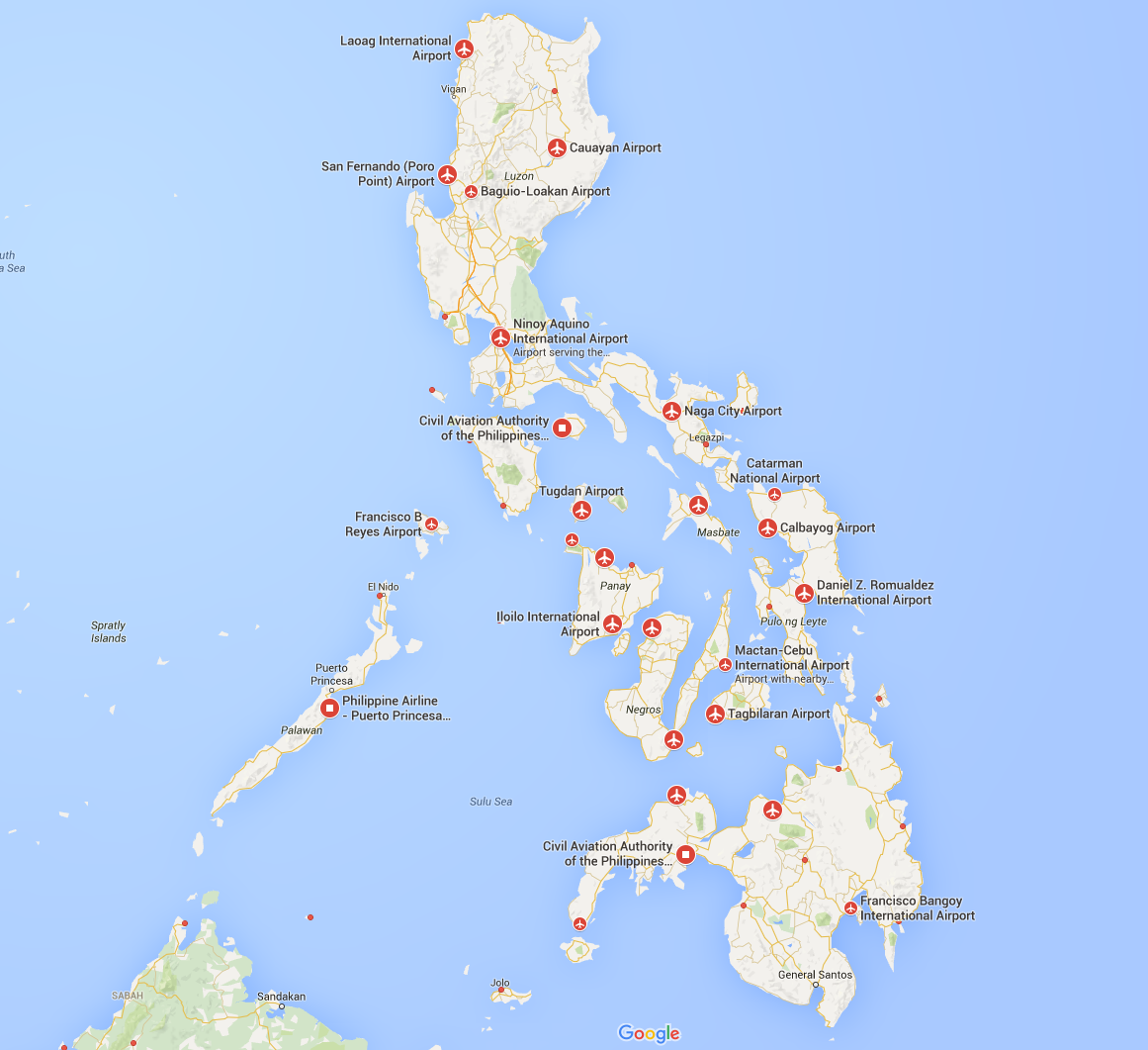 PHILIPPINES AIRPORTS MAP